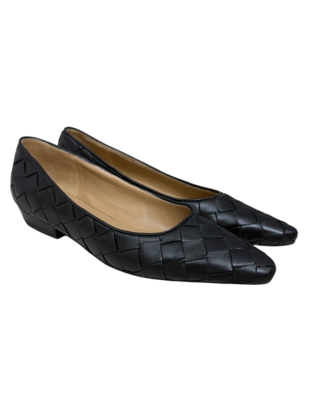 Sam Edelman Joy Pointed Women's Woven Leather Slip On Ballerina Flats Size 7.5